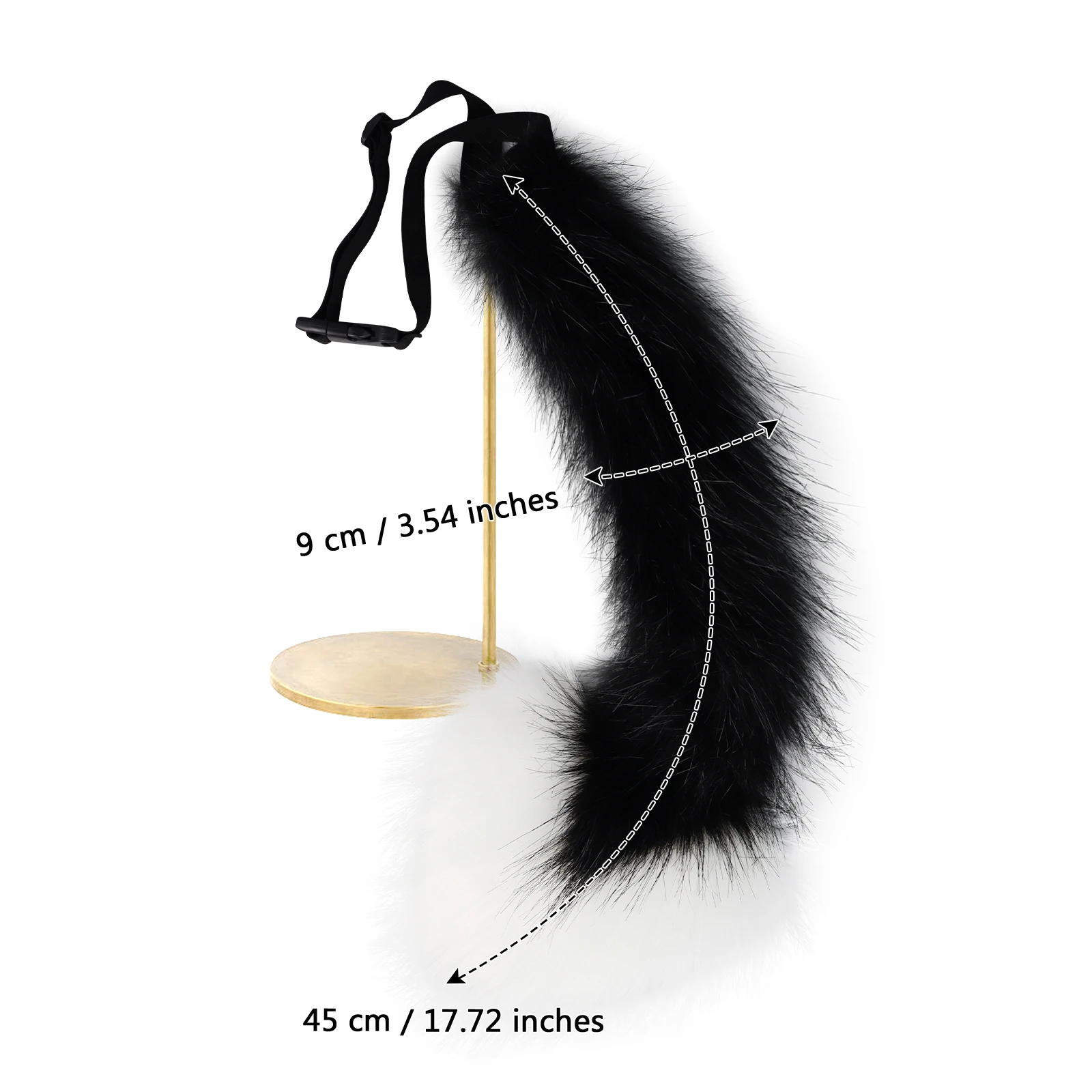 Accessorio per costume cosplay anime Therian in peluche peloso con coda di volpe animale in pelliccia sintetica per la festa di Natale