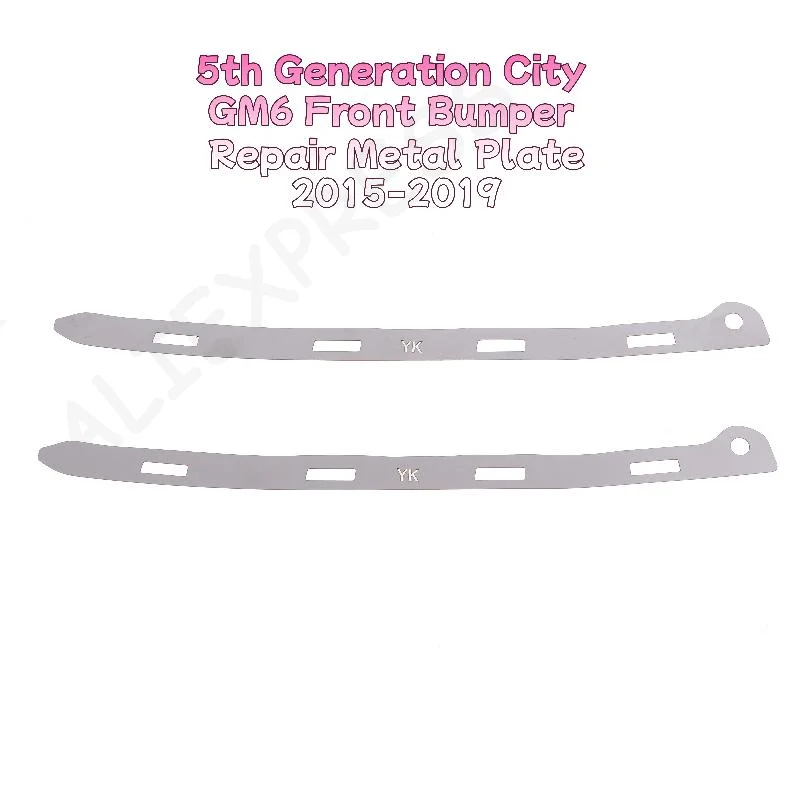 [G]New 2Pcs  Broken Opening Bad Buckle Repair Metal Bracket For 5th Generation City GM6 Front Bumper Repair Metal Plate Buckle