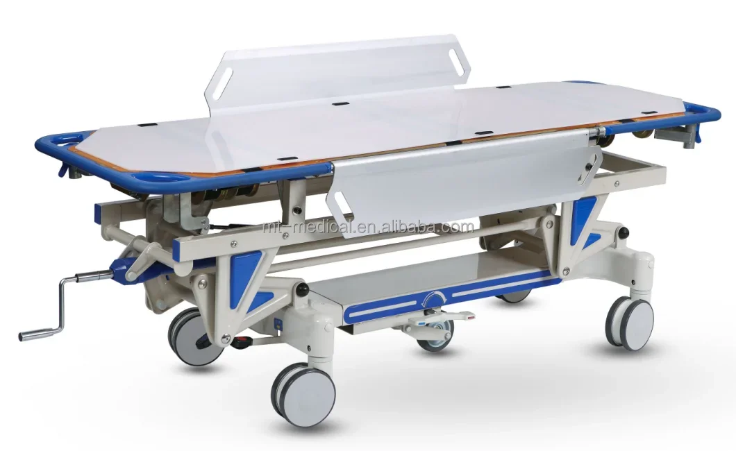 Luxury Patient Hydraulic Trolley ABS Patient Stretcher Emergency Transfer Trolley Ambulance Stretcher Bed