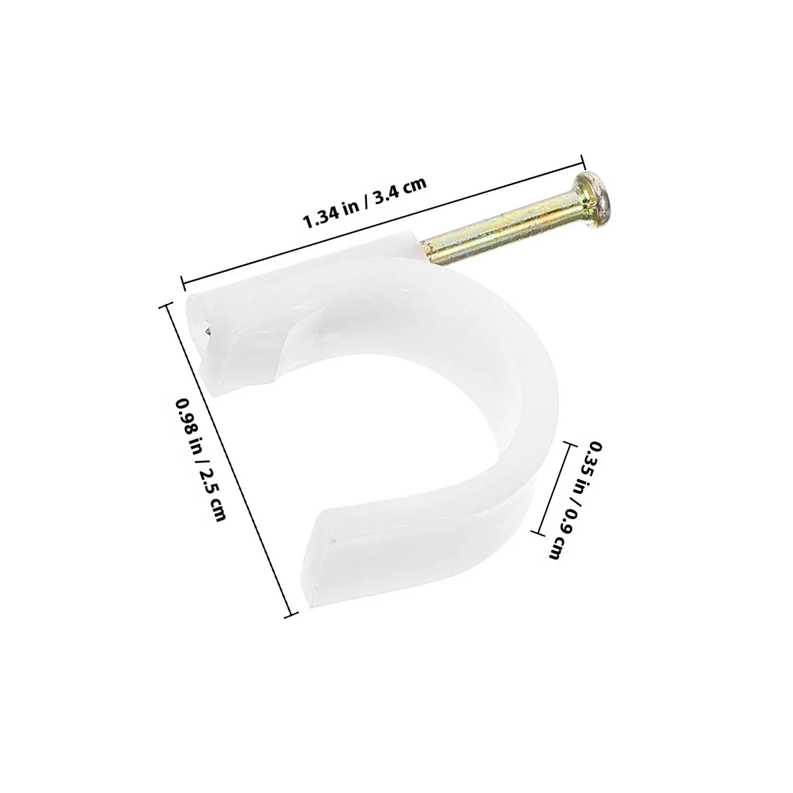 50Pcs Wire Staple Cable Clips Sturdy Pe Material Nail in Fastener for Ethernet Coax Coaxial Wire Holders Coax Cable Clips