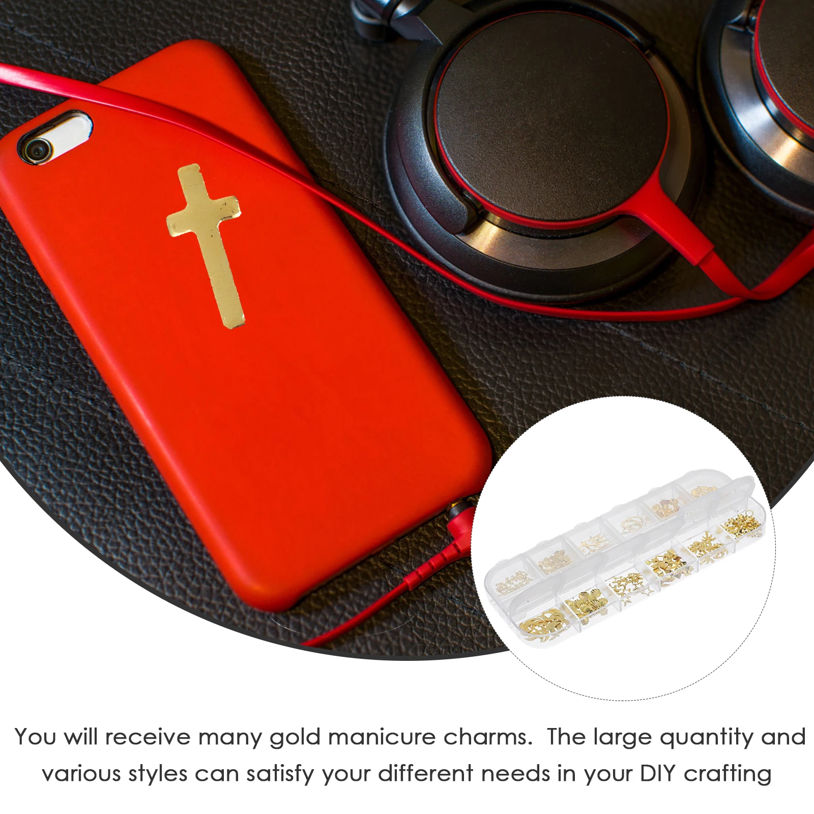 

3 Box Exquisite Nail Alloy Manicure Sticky Ornament Large Quantity Ocean Animal Pattern Nail Decoration DIY Supply