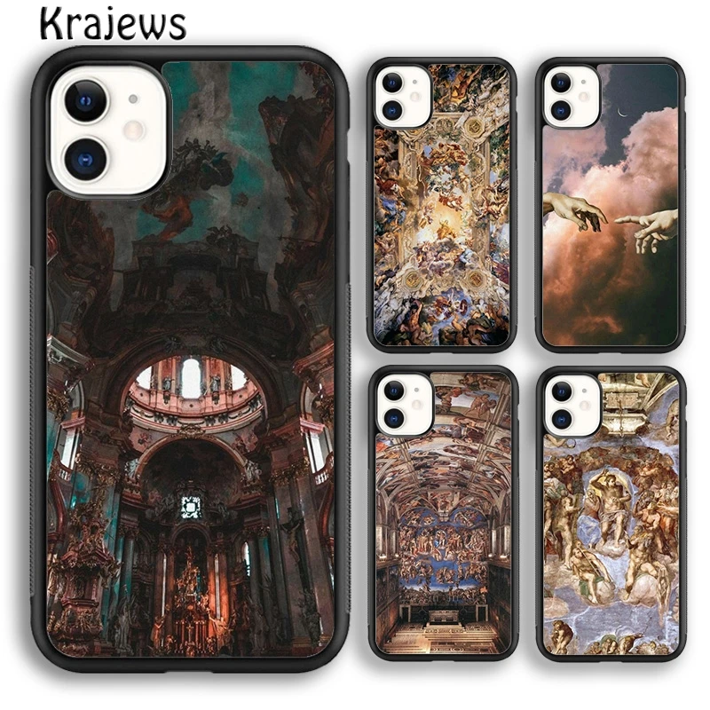 The Creation of Adam Renaissance painting Art Phone Case Cover For iPhone 16 15 14 plus XS XR 11 12 mini 13 pro max