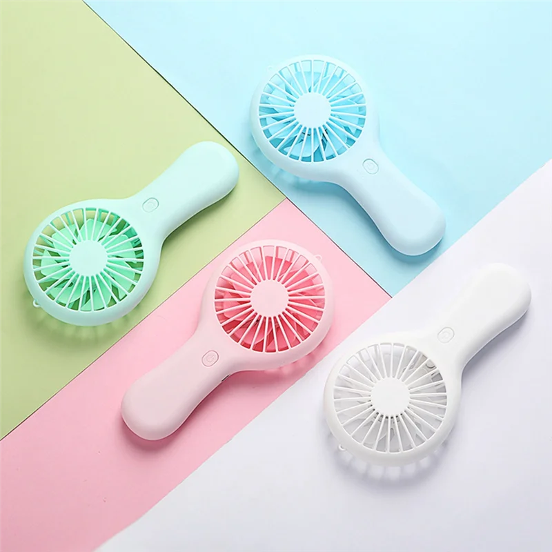 AB45 Handheld Mini Fan Portable USB Charging Convenient Small Fans Catapult Pocket Hand-Held Fan With Base Outdoor Fan