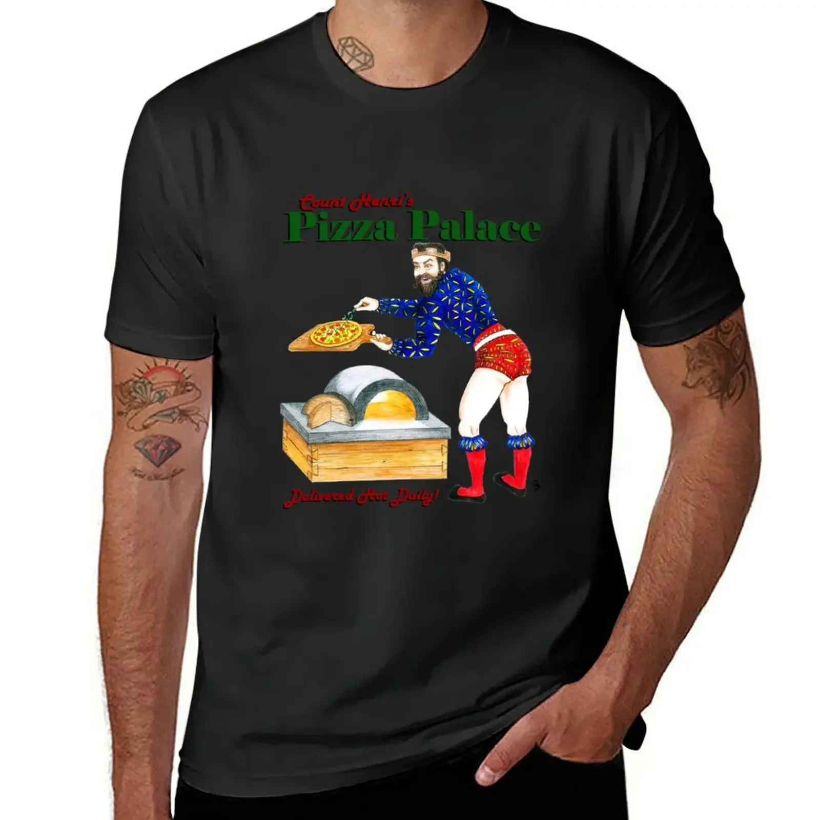 Count Henri's Pizza Palace! T-Shirt custom shirt funny gifts Short sleeve tee anime tshirt plain t shirts men