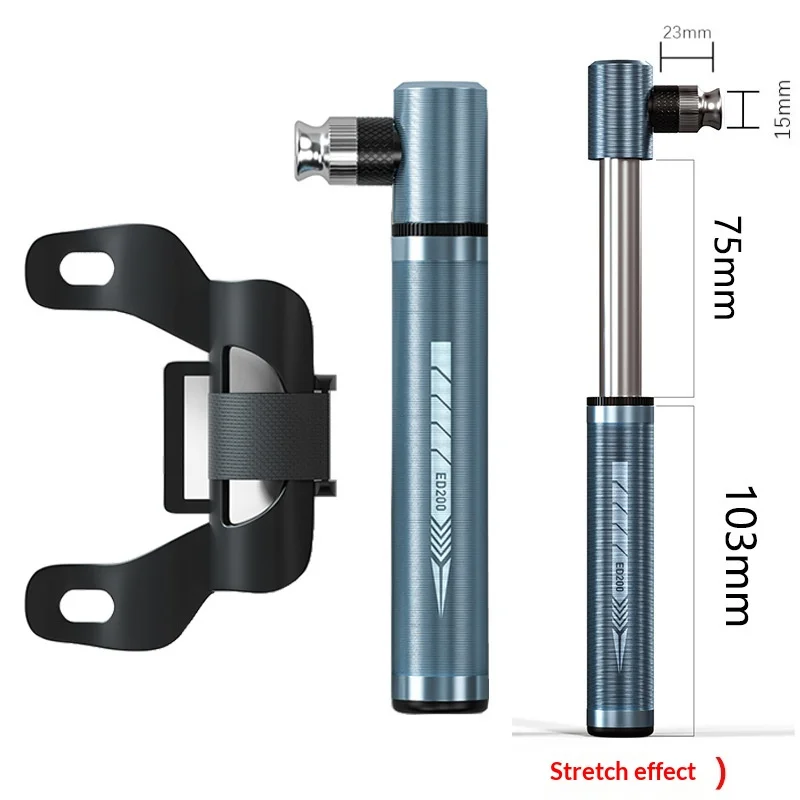 Tragbare Mini-Fahrradpumpe Ed200, universell passend für Presta- und Schrader-Ventile, für Mountainbikes, Rennräder, Basketball, Heim-Radzubehör