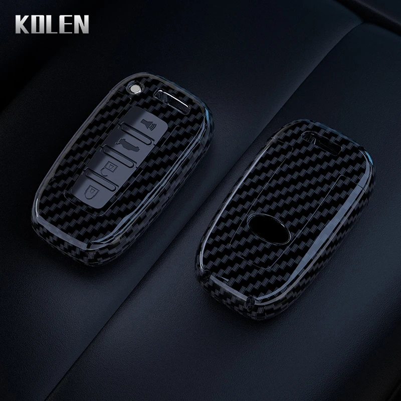 

Чехол для автомобильного ключа из АБС-углеволокна для KIA Forte Sportage K2 K5 Sorento Optima для Hyundai Genesis Coupe Sonata Ix35 3 4 Button