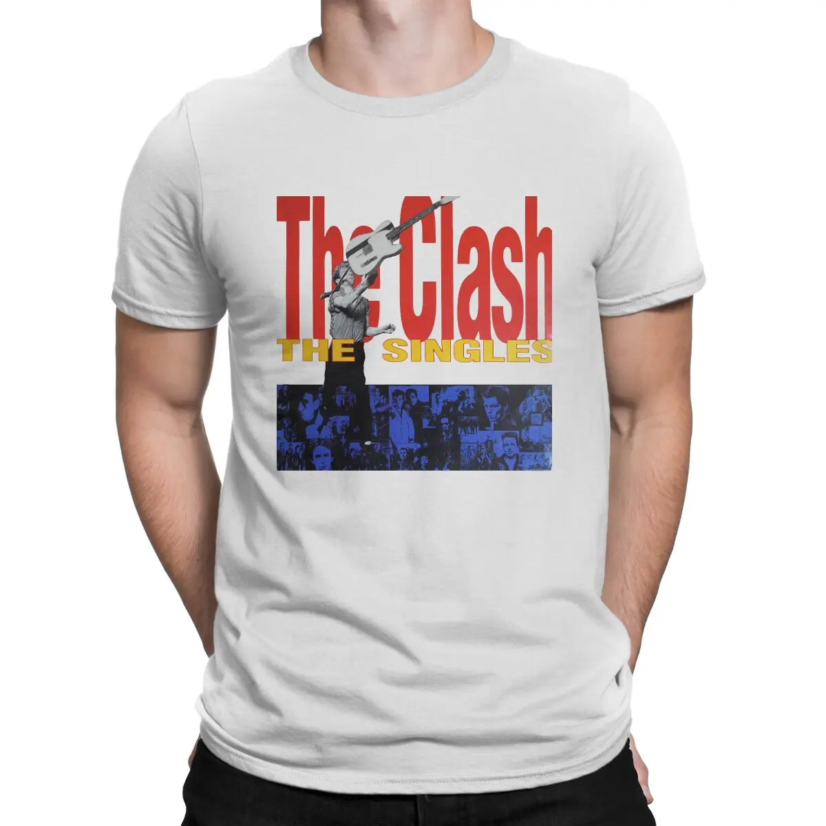 The Singles T Shirts for Men Pure Cotton Amazing T-Shirt Crewneck T-The Clashs Tees Short Sleeve Tops Graphic Printed