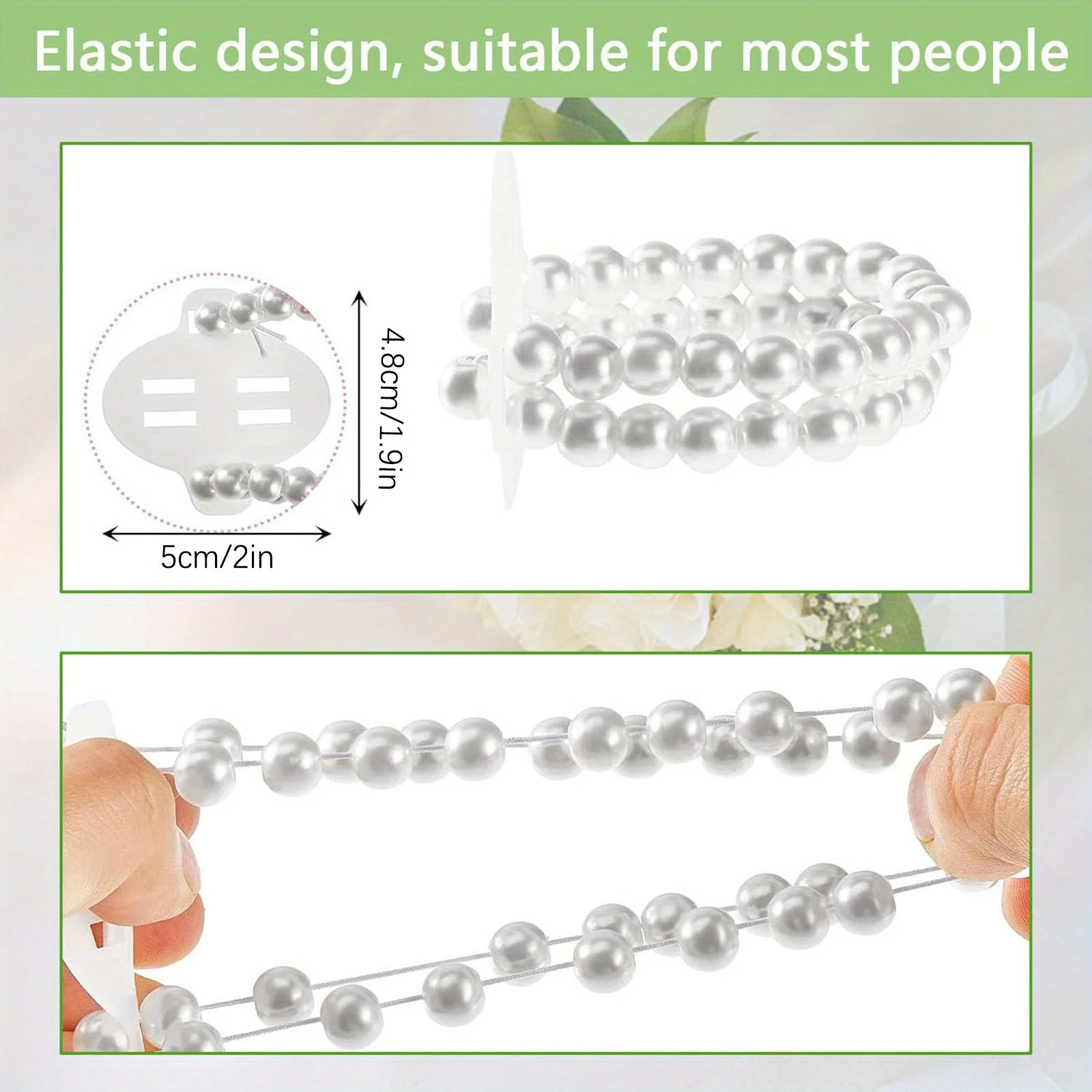 10pcs 손목 꽃 진주 크리스탈 코사지 신부 들러리 어린이 핸드 플라워 결혼 아름다운 신부 웨딩 팔찌 소녀 Jewelr