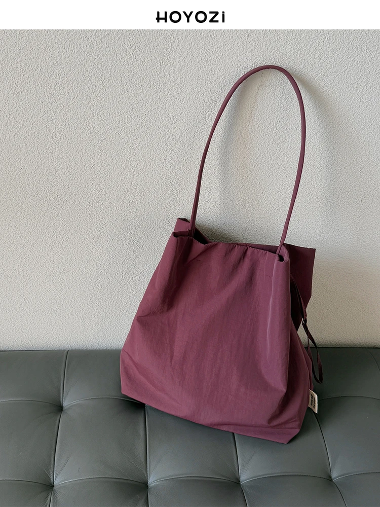 

Large capacity simple bucket shoulder canvas bag bag women