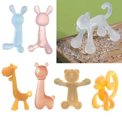 BPA Free Silicone Baby Teether Cute Animal Newborn Teething Toys Baby Handhold Molar Nursing Teether Chewing Sensory Toy