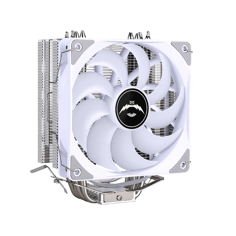 치우아임 120mm RGB 팬 X99 CPU 쿨러 4개 히트파이프 블랙 앤 화이트 인텔 LGA115x 1200 1700 2011-3 2066 AM4 AM5 i7 호환 썸네일 6
