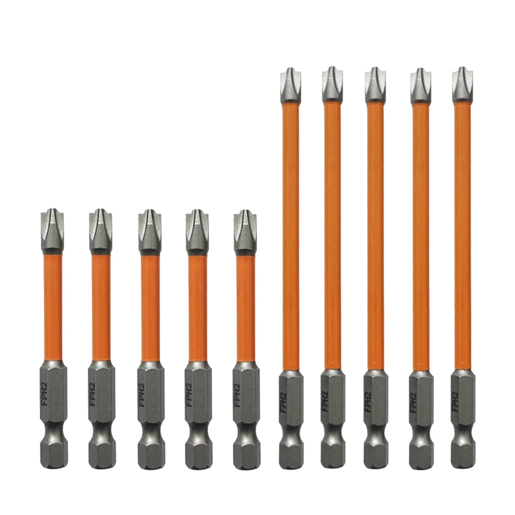 5pcs Magnetische Speciale Ingelaste Kruisschroevendraaier Bit Voor Elektricien FPH2 Socket Schakelaar Stroomonderbrekers Power Tools 65mm 110mm