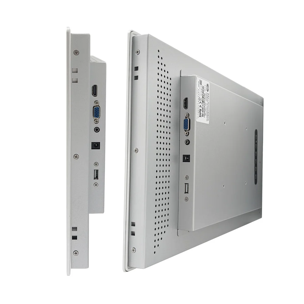 18.5 Inch Panel Mount Touch Monitor Industrial Open Frame Touch Screen Display With HD-MI VGA USB Interface Rugged Metal Housing