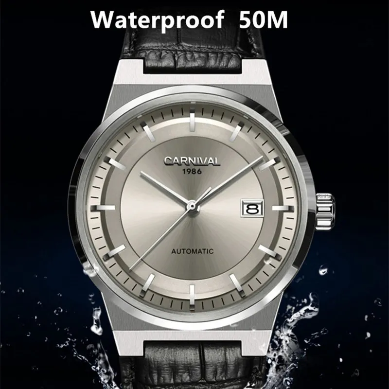 Top Brand Luxury CARNIVAL Mechanical Men Watch MIYOTA Automatic Sapphire Watches Men Waterproof Relogios Masculino Montre Homme