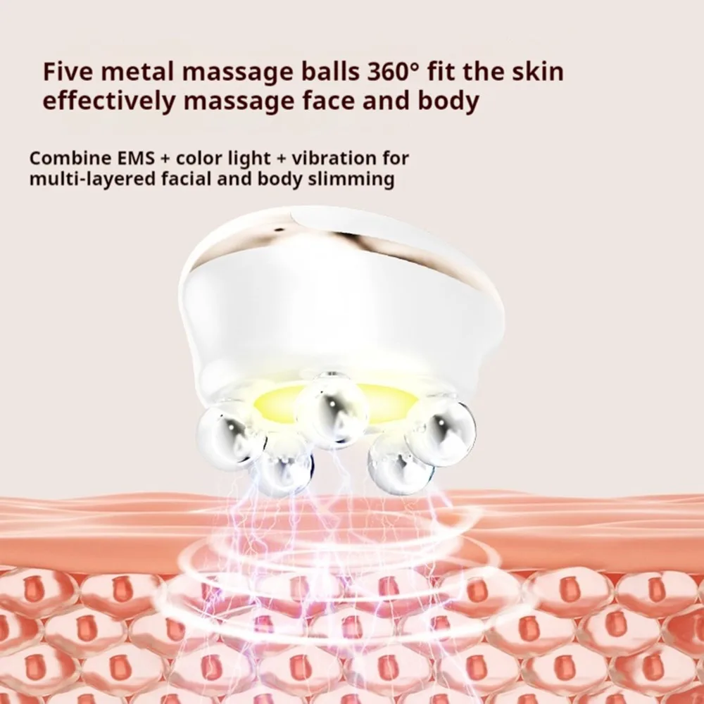 Elektryczne urządzenie kosmetyczne do użytku ręcznego, mikroprądowy masażer do twarzy z rolkami liftingującymi.