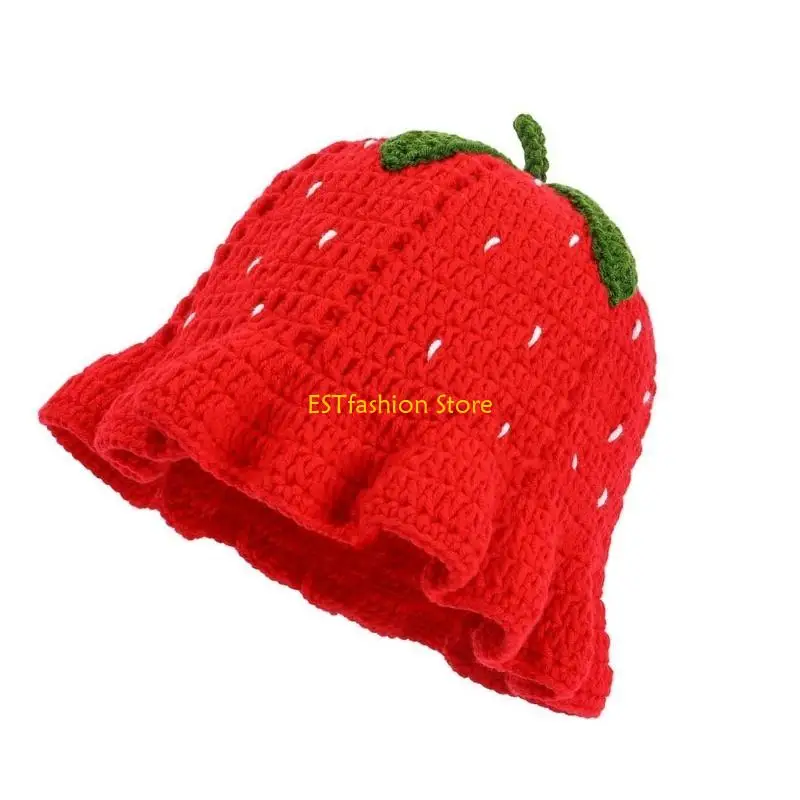 Y5GC Fisherman Hat for Lady Handwoven Openwork Head Ornament for Party Prom