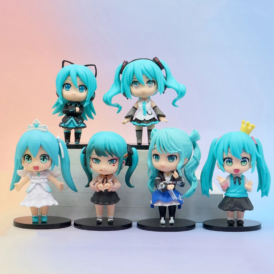 

6 шт./компл., аниме, новая милая фигурка девушки, мини-украшения с персонажами, кавайная модель стола для девочек, украшение для дома, игрушки для взрослых, подарки для детей