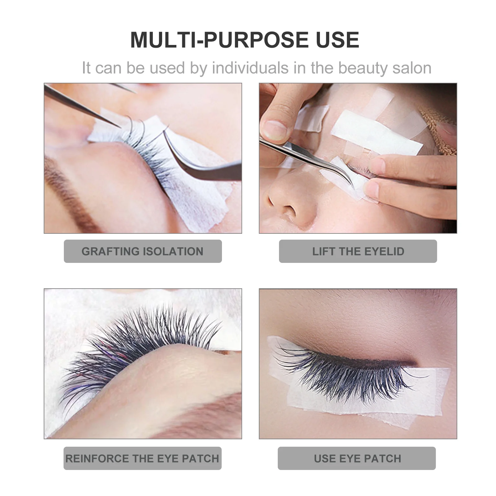 

10Pcs Eyelash Grafting Isolation Tapes White Premium Adhesive Breathable Makeup Tape for Eyelash Extension Salon Home Use