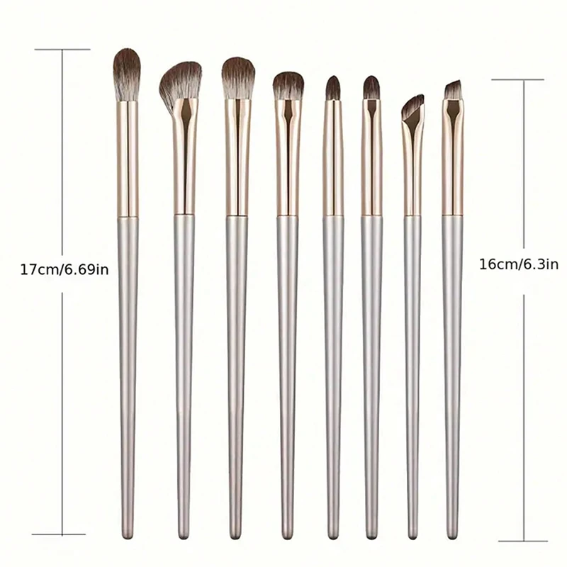 8pcs eyeshadow brush set, soft hair make-up brush, eye make-up brush, beginner nose shadow shading brush, fine eyeliner brush, p