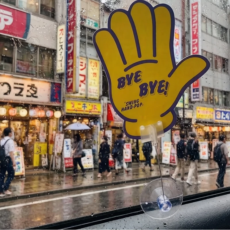2 Japan JDM Car Dynamic Swing Hanging Ornament General Cartoon Interior Car Hanging Ornament Finger Gesture Hanging Pop Car Deco