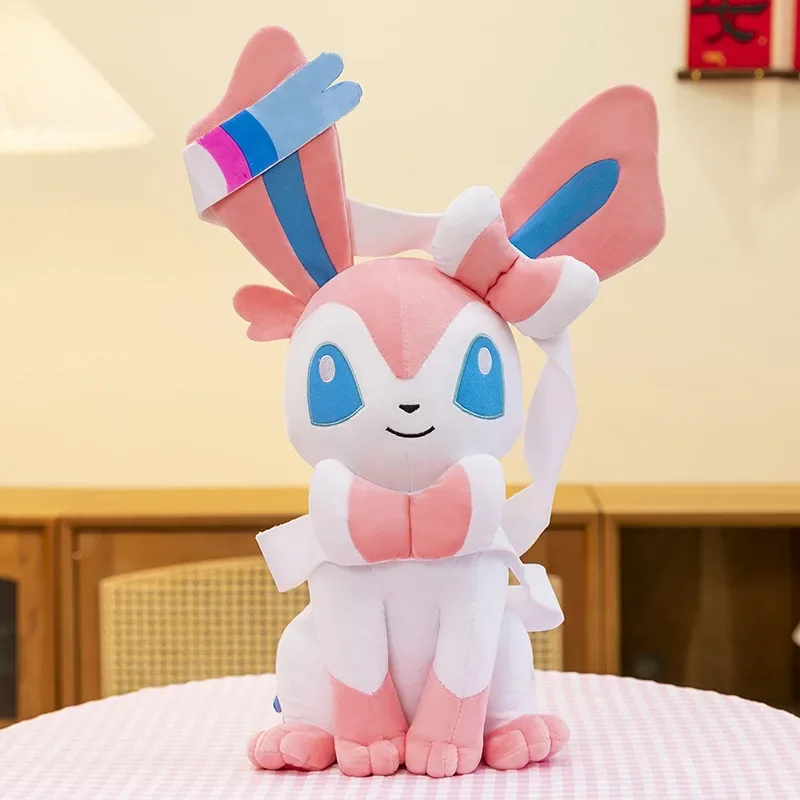 Jouets en peluche Pokemon SylLion pour enfants, poupées en peluche Anime, oreiller doux Kawaii, cadeaux de Noël en peluche Eevee, 25-75cm