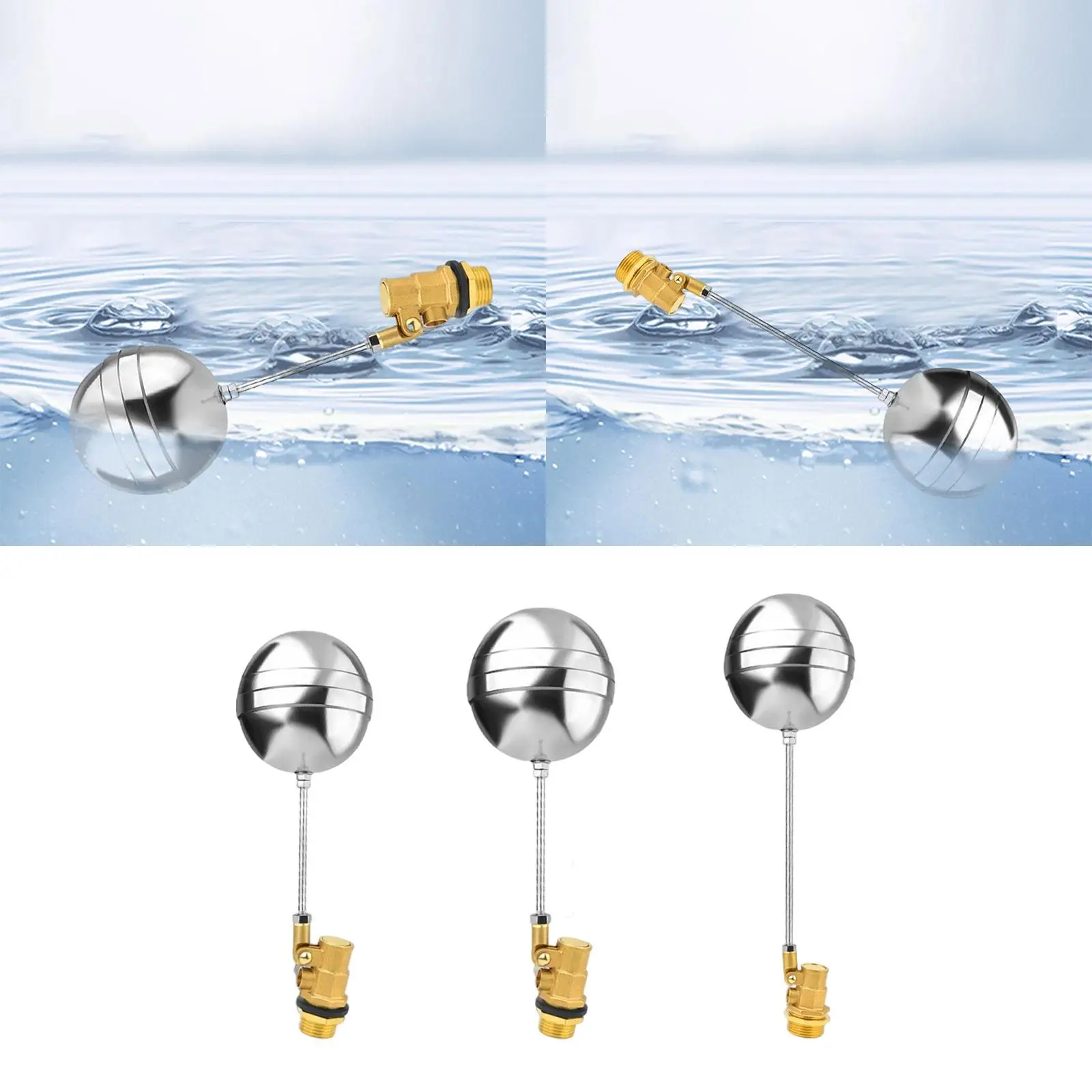 Stainless Steel Float Ball Valve Water Level Control Valve for Water Tank Replacement