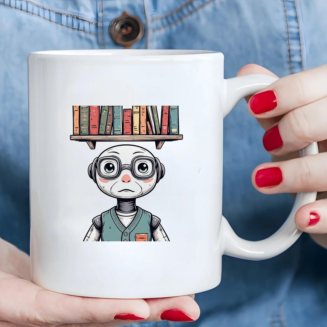 

Cartoon Character Illustration Mug 11OZ Kids Cold & Hot Beverage Cup Christmas Family Office Gift