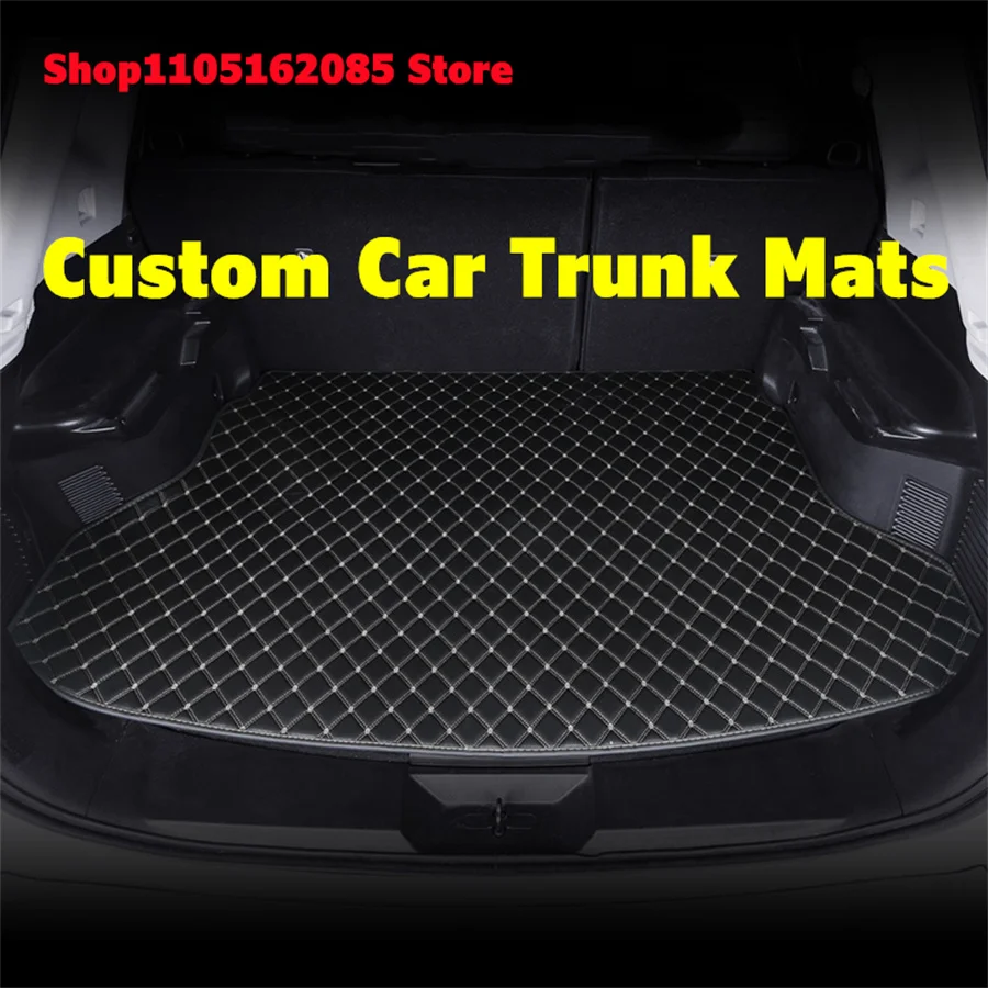 Custom Car Trunk Mats For Nissan GT-R 2016 2017 2018 2019 2020 2021 2022 Leather Cargo Liner Car Mat