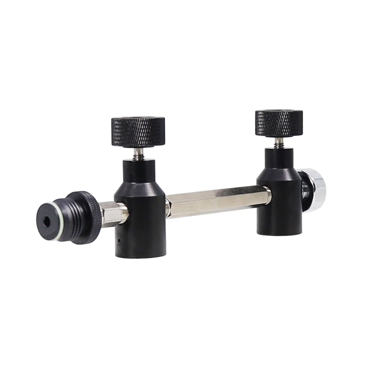 

AA98 Inflator Head Can Connect 2 Gas Cylinders Outdoor Sports Long-Lasting Gas Cylinder Connector G1/2 Inflator Head B