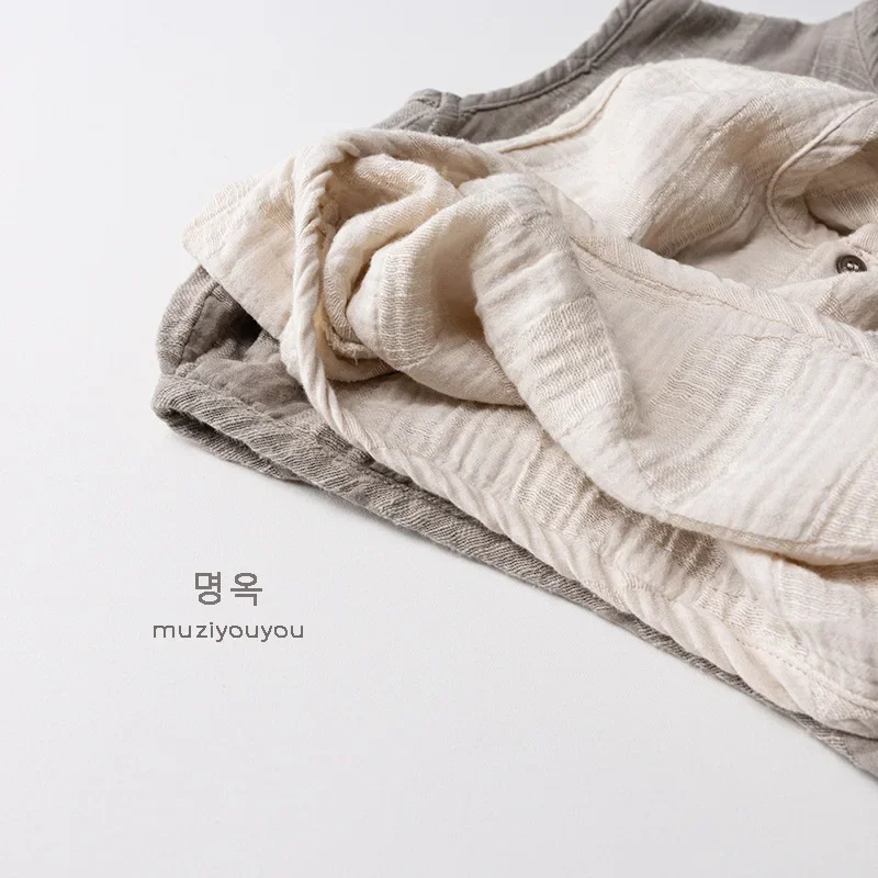 Children's Cotton Yarn Sleeveless Vest, T-shirt, 2025 Summer New Product, Men's and Women's Baby Tops Clothing Wholesale