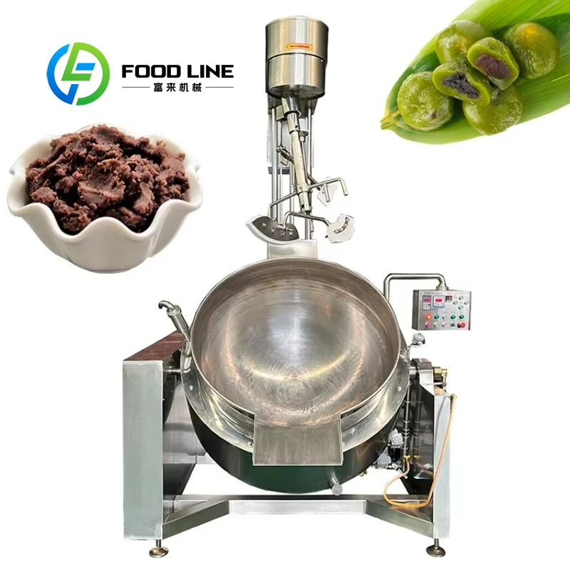 Customized Industrial Gas Heating Mixing Cooking Kettle Steam Jacketed Pot For Toffee Nougat Hard Candy Confectionery