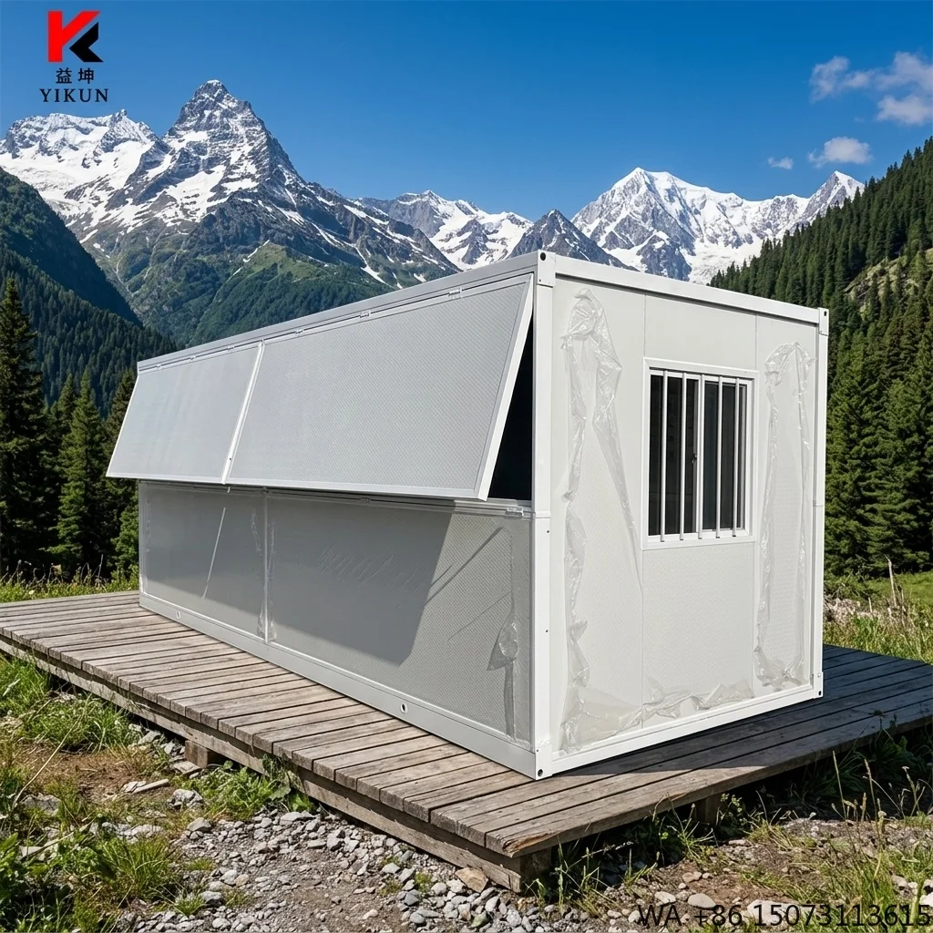 X-Type 20FT Foldable Storage Site Office Steel Folding Container House for Villa Made with Sandwich Panel Material