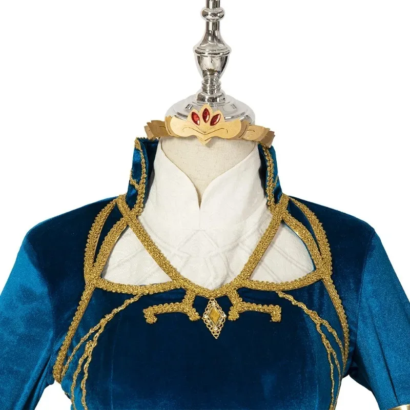 Blue Velvet Princess Dress Zelda Cosplay Costume Woman Top Skirt Outfit Full Set and Wig Are Sold Custom Size - AliExpress 200000532 Blue Velvet Princess Dress Zelda Cosplay Costume Woman Top Skirt Outfit Full Set and Wig Are Sold Custom Size - AliExpress 200000532