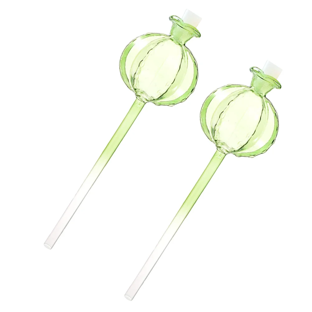 2 قطعة لمبة زجاجية على شكل صبار لطيف على شكل زهرة أوتوماتيكية للنباتات الداخلية لمبة نباتية ذاتية النظام