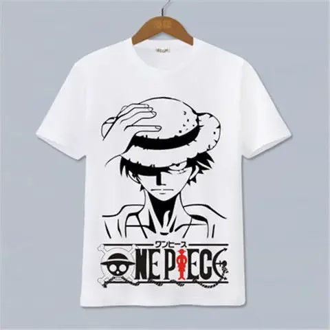 Uma peça anime roupas periféricas de manga curta camiseta dos desenhos animados dos homens e das mulheres y2k algodão impressão t harajuku streetwear topos
