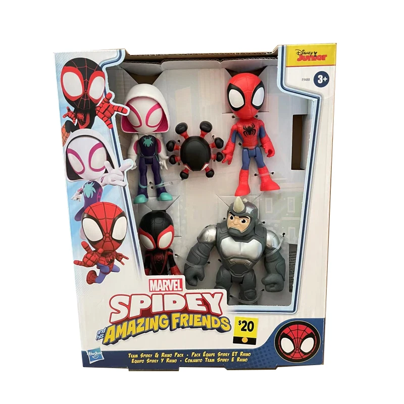 

Spider Man Action Figure Spidey His Amazing Friends Spiderman Miles Morales Iron Man Car 4inch Ghost Black Pather Toys