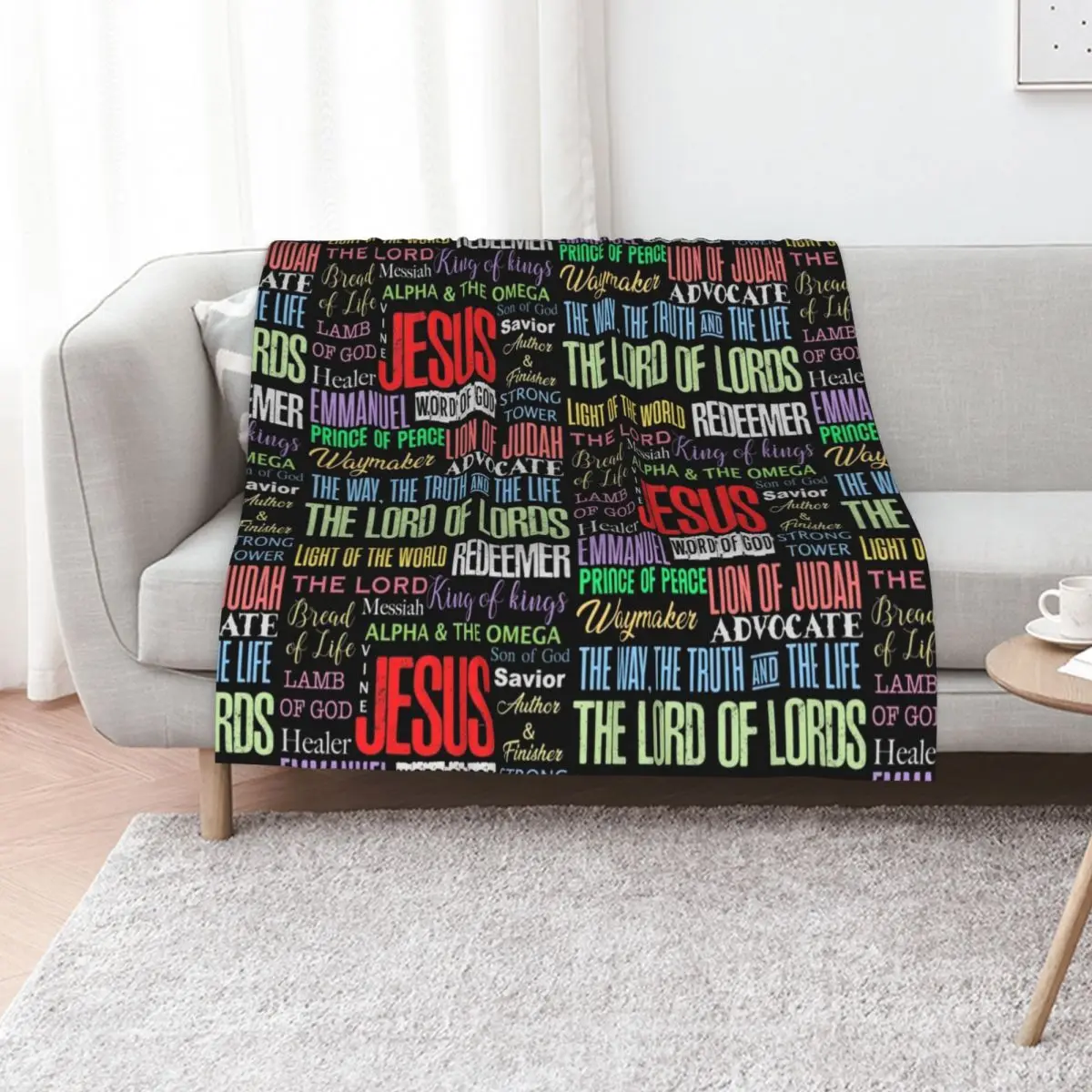 Names of God Lord Jesus Christ - Bible Verse Christian Gifts Store Throw Blanket Luxury Tourist for sofa Blankets