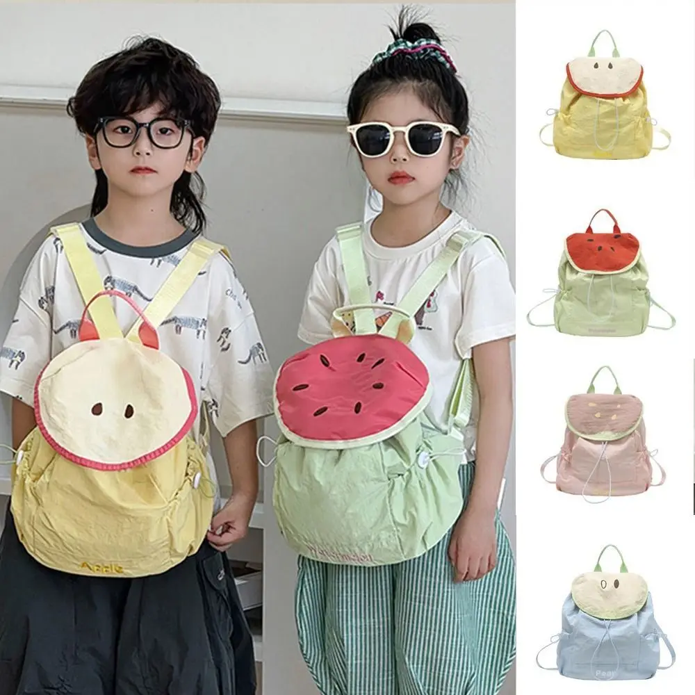 

Korean Style Outdoor Drawstring Backpack Travel Waterproof Fruit Nylon Backpack Large Capacity Commute Hiking Shoulder Bag