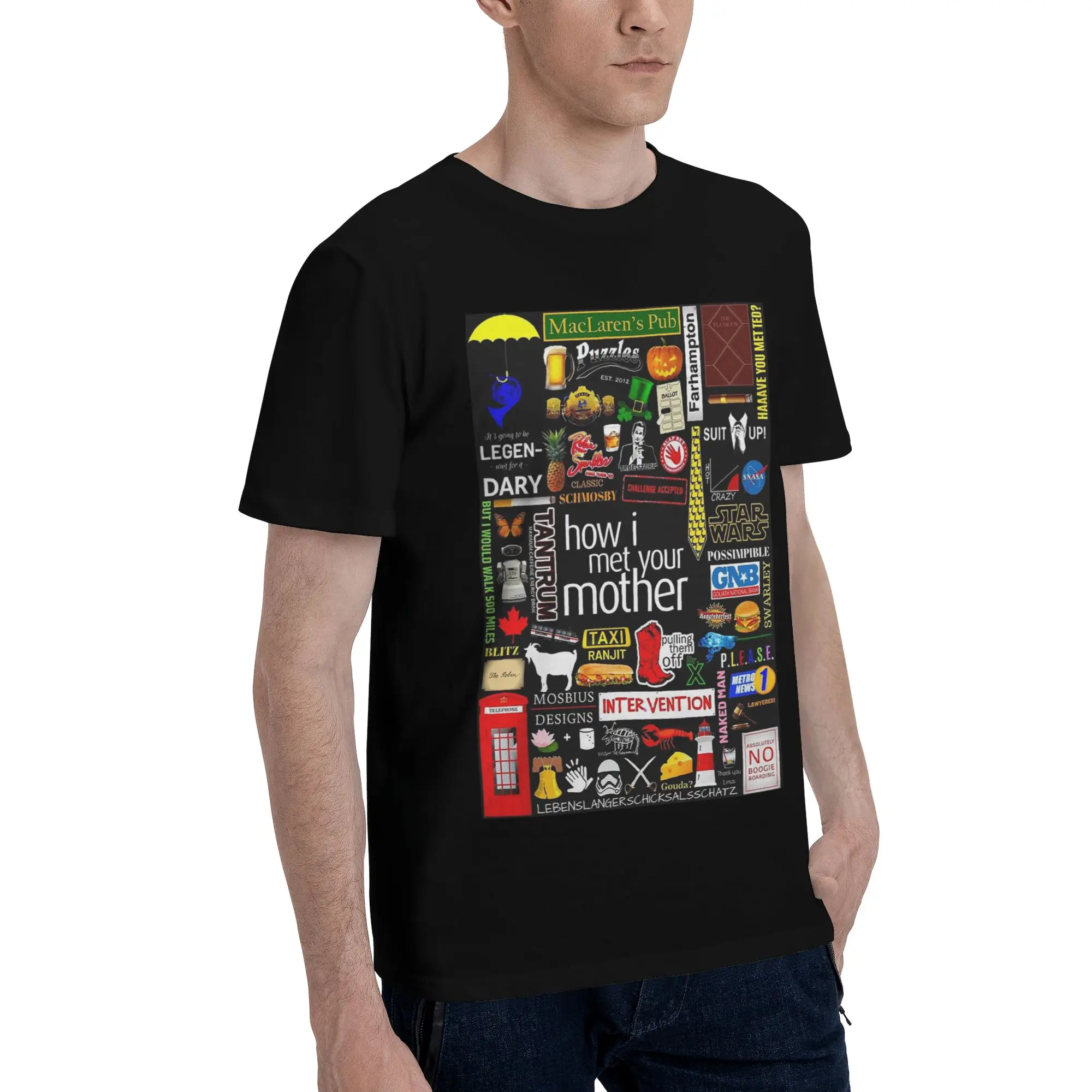 

How I Met Your Mother ﻿ Men T-Shirt Oversized T Shirts Men's O-Neck Cotton Tees Short Summer Male