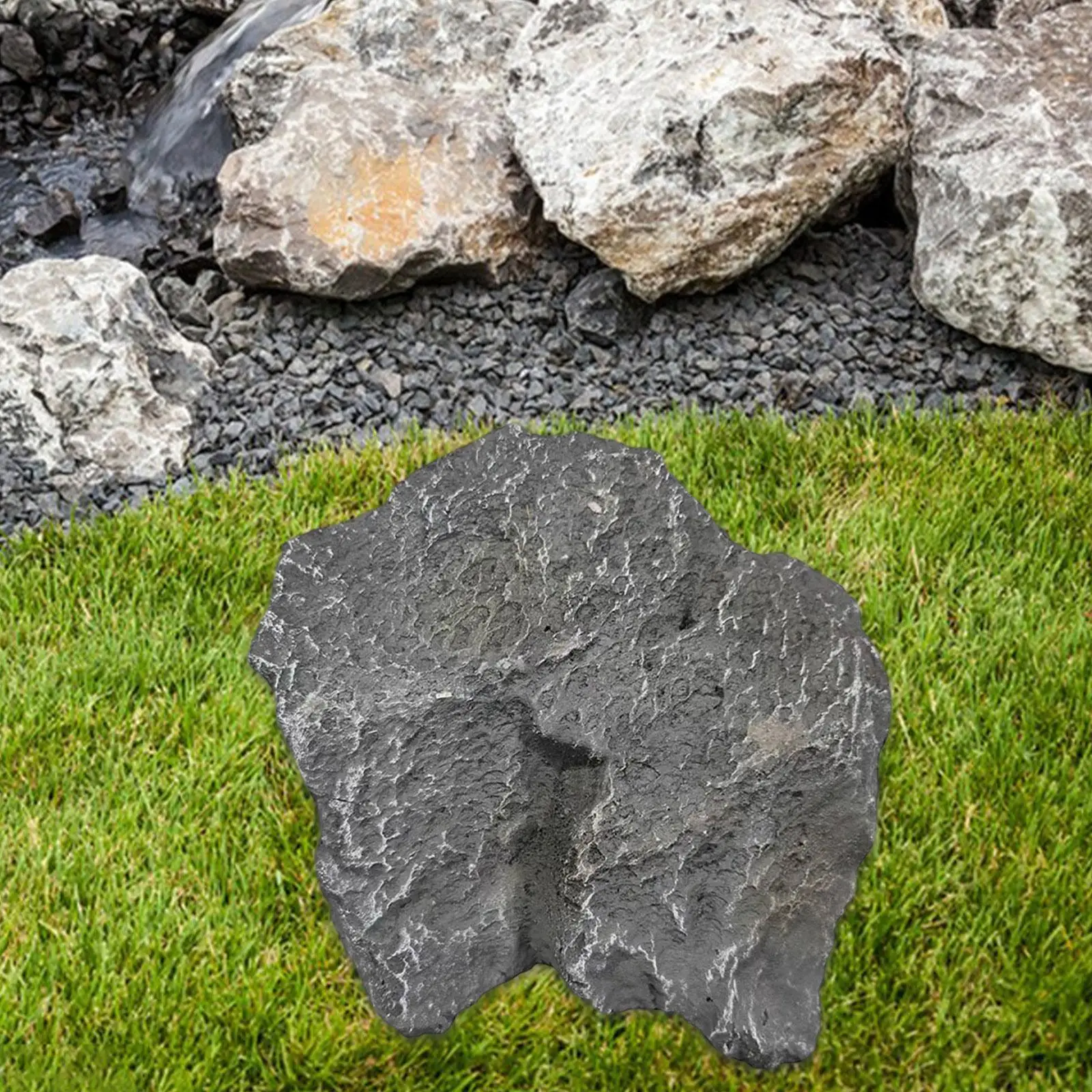 PU Foam Artificial Rock Realistic Landscape Faux Stone Garden Prop for Outdoor Yard Low Maintenance Decorative Use