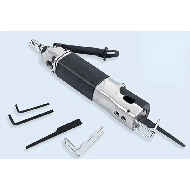 

Small New Air Reciprocating Saw, 9000rpm 1/4'' Pneumatic Reciprocating Saw2 Wrench ,with 2 Blades , 10mm Stroke, For Cutting Woo