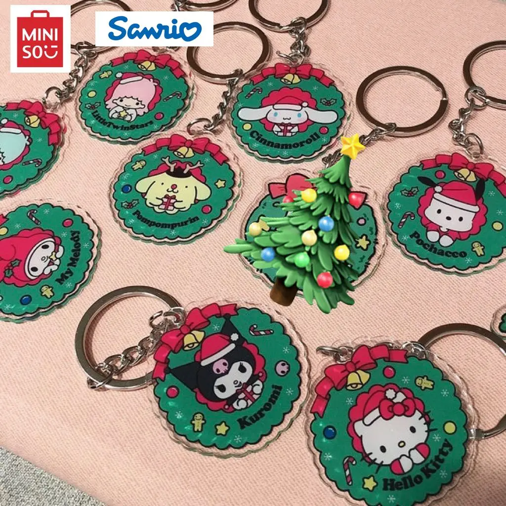 New Popular Cute Sanrio Hello Kitty Christmas Keychain, Best Friend, Holiday Gift Pendant, Cartoon Backpack Pendant Decoration