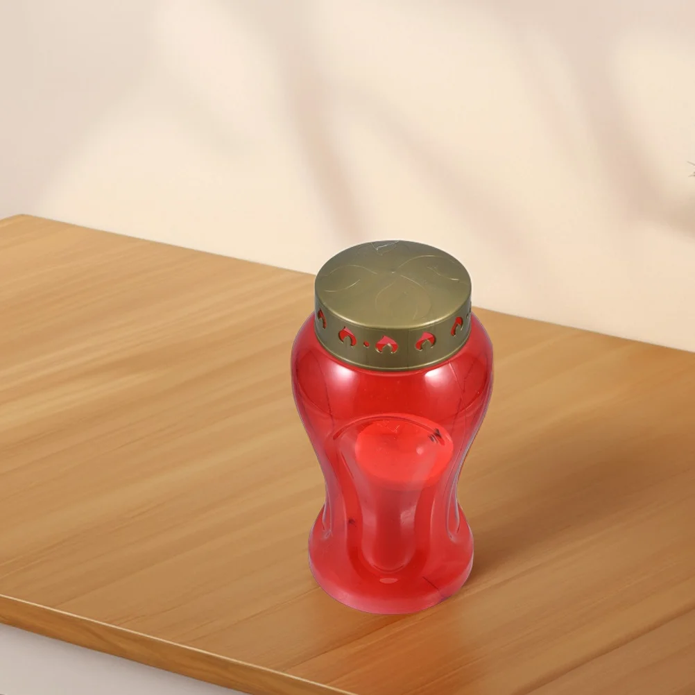 

3Pcs LED Electronic Candles Graveyard Jesus Design Waterproof Flameless Lights for Garden Courtyard Church Memorial Decor Sacred