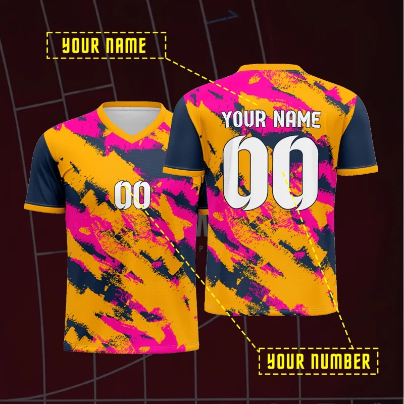 تي شيرت مخصص لتدريب كرة القدم برقبة على شكل حرف V للبالغين والمراهقين، مجموعات ملابس رياضية مخصصة لنادي الفريق والعائلة #4