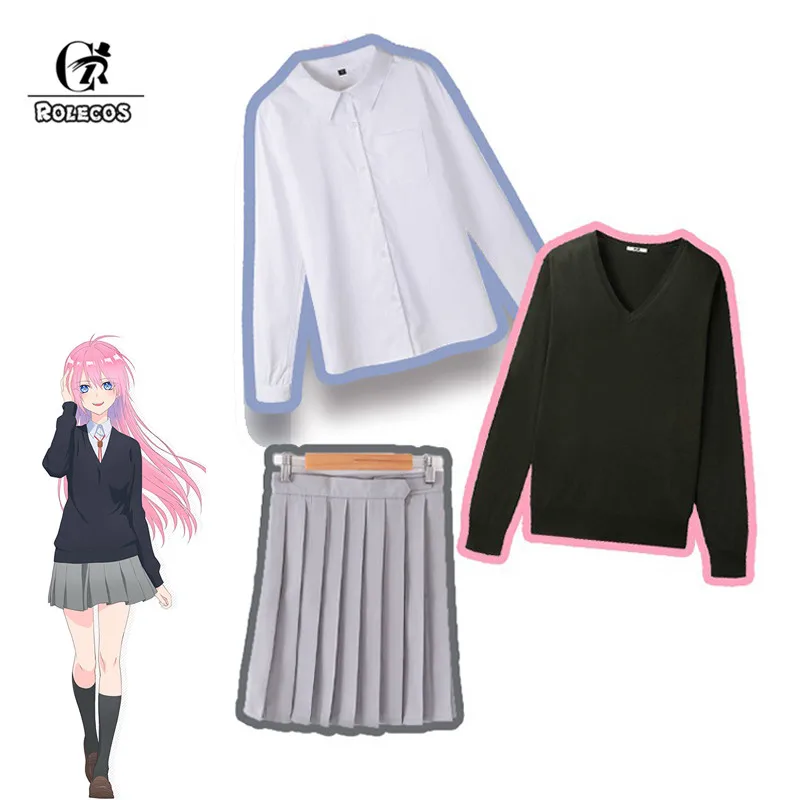 ROLECOS Micchon Shikimori Cosplay Costume Anime Shikimori's Not Just a Cutie Cosplay Costume Cute Women School Uniform Full Set