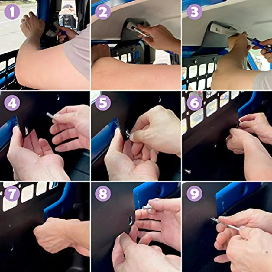 نظام تخزين لوحة مولي للنافذة الخلفية مع رف البضائع الداخلي ثنائي الجوانب لسوزوكي جيمي JB64 سييرا JB74 2018 الحالي