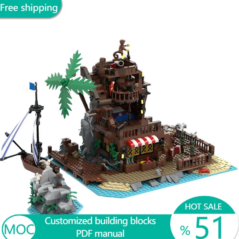 

1038 деталей Средневековый конструктор SINISLAND MOC: Модульные строительные блоки, креативный дизайн, развивающая игрушка для мальчиков, подарок на Рождество