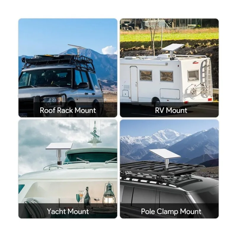 Aluminum Alloy Pipe Clamp Installation Accessories For MINI Bracket For Outdoor RV Universal Fixed Base Mount Adapter