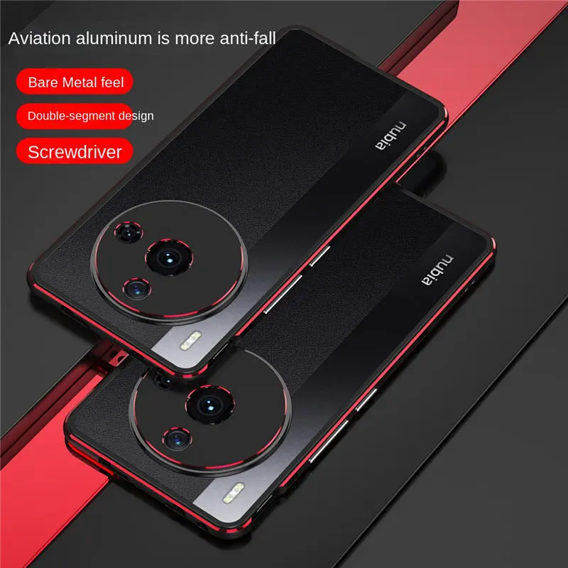 Nubia Z50S Pro NX713J Bumper Metal Aluminum Frame Hard Cover Case for ZTE Nubia Z50SPro NX713J Metal Cover with Camera Protector