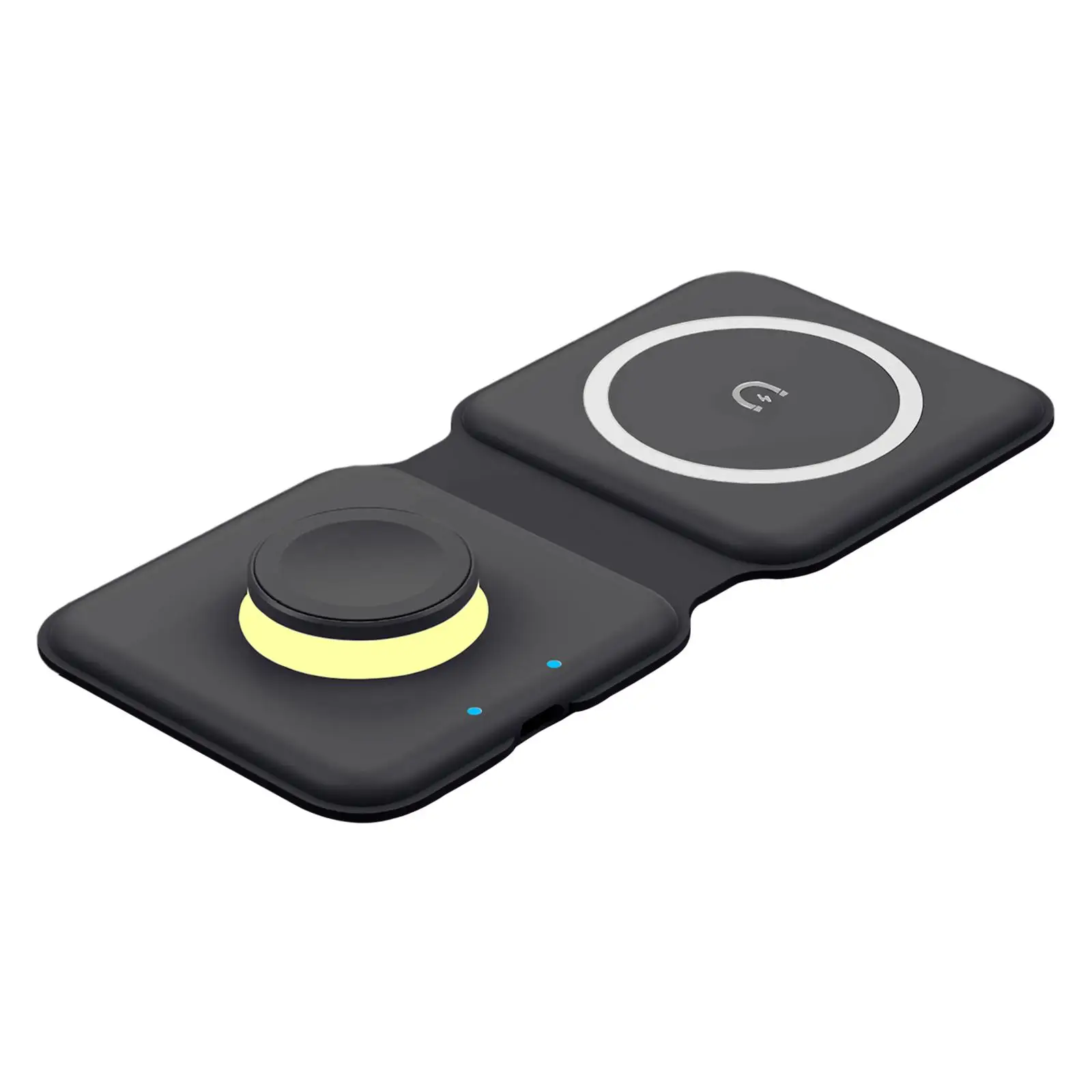 حامل شاحن لاسلكي قابل للطي ، سريع 15 واط ، 2 في 1 ، 13 ، 12 ، SE ، 11 ، XS ، 8